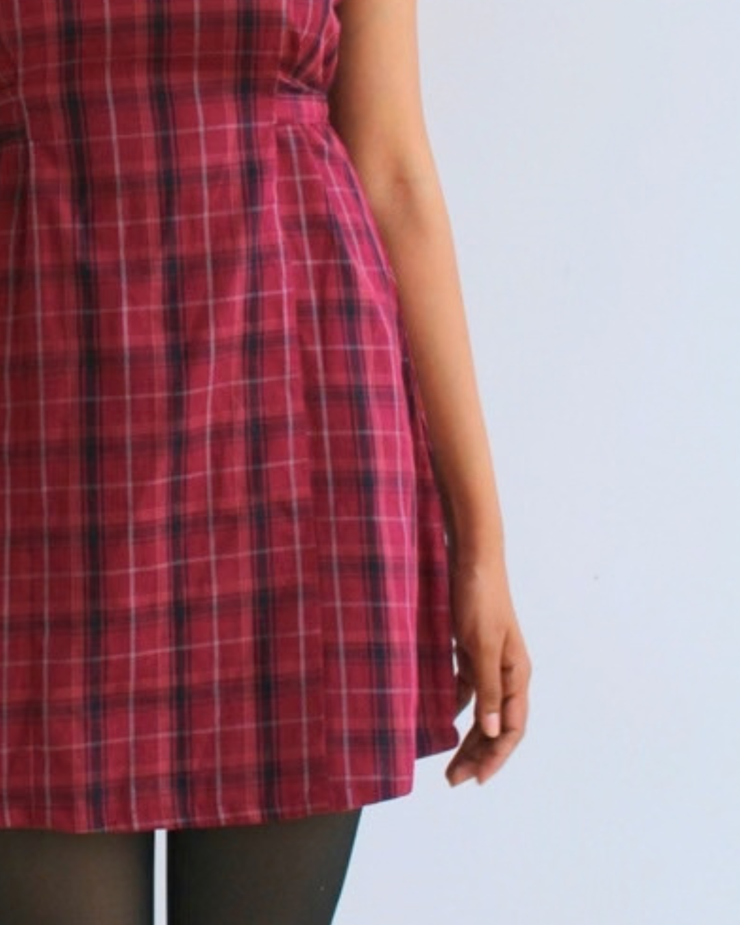 Checkered Tie Dress