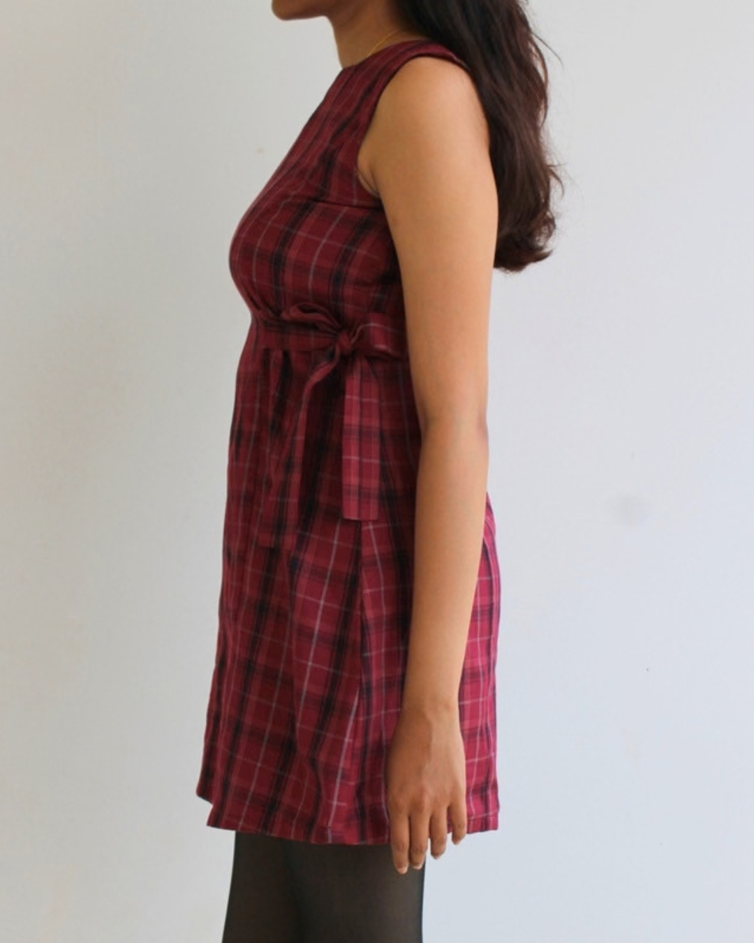 Checkered Tie Dress