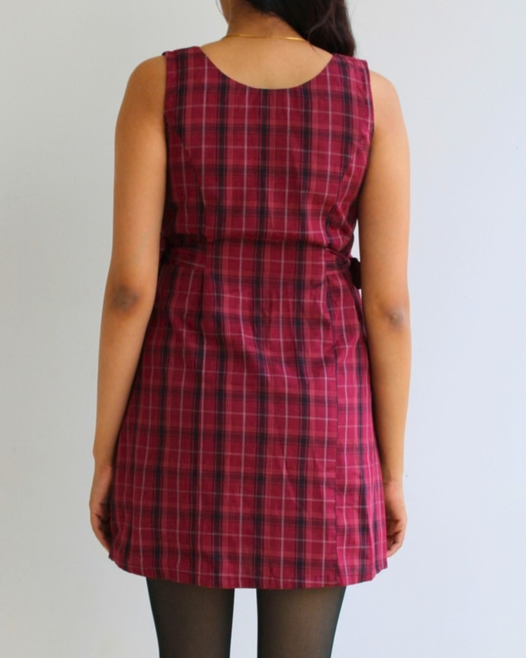 Checkered Tie Dress
